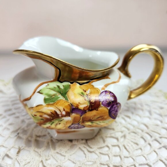 Limoges Creamer La Seynie France Hand Painted Vintage Art Deco Signed 'R… - Picture 10 of 12